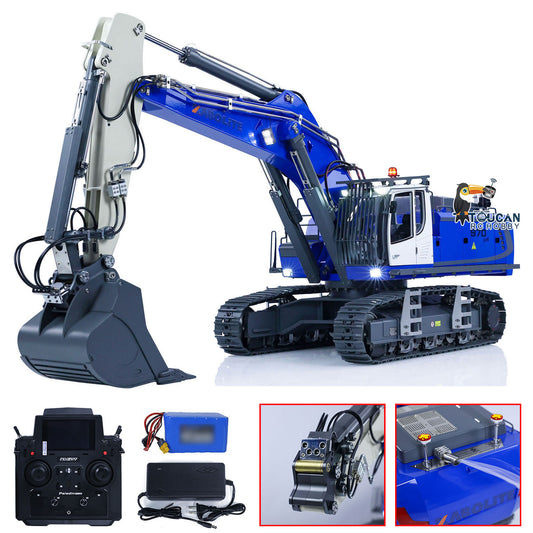 Kabolite K970-100S Pro Version 1/14 Hydraulic RC Excavator Digger Metal Construction Vehicles Ready to Run with Smoker Light Sound