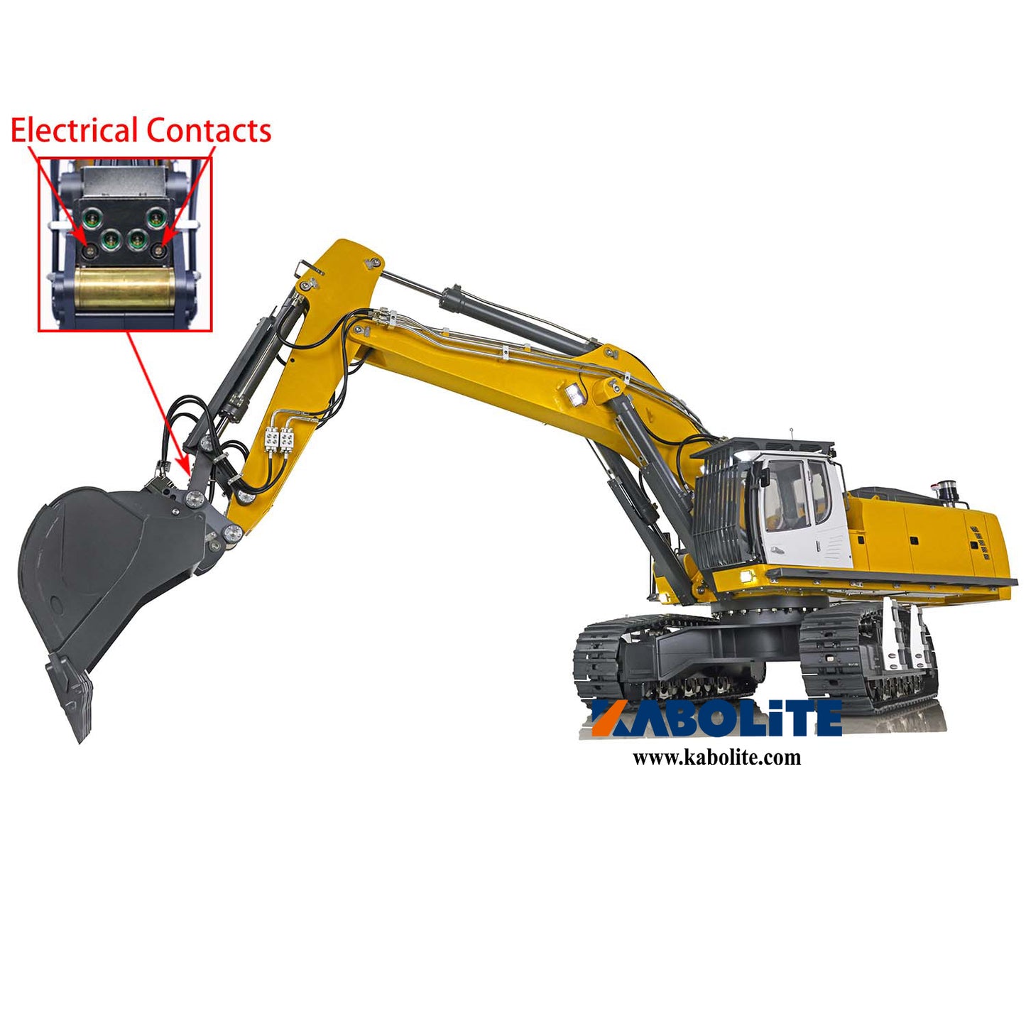 Kabolite 1/14 Remote Control Hydraulic Excavator K970 100S Pro RC Digger Hobby Model ESC Servo Motor DIY Upgraded RTR Version