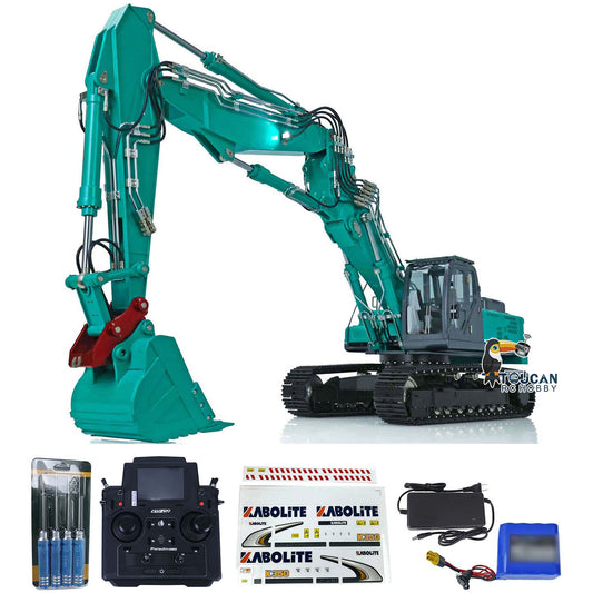 Kabolite 1/14 K350-200 RC Metal Hydraulic Excavator Digger 3-piece Boom Car Sounds Paladin18EVLite Radio Controller
