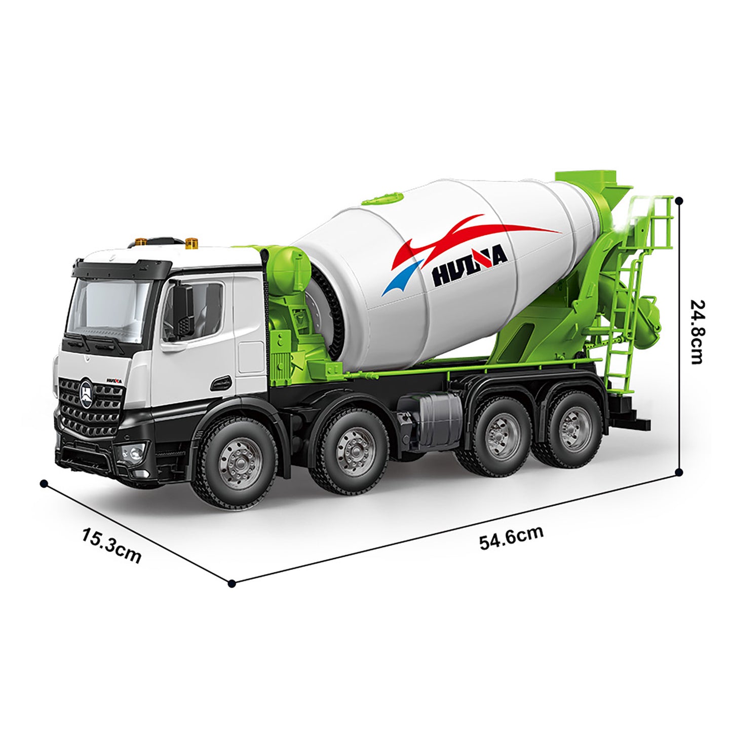 Metal 1/14 RC Mixer Truck RTR 2.4GHz Radio 12CH Light Sound Effects Remote Control Agitating Lorry Finished Model Toys Battery
