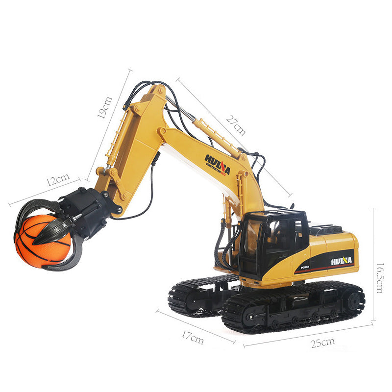 HUINA 571 Toy 1/14 16CH Car Excavator Ball Grabber Truck Model 2.4G Radio Control Construction Vehicle