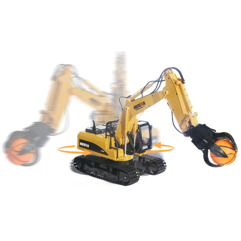 HUINA 571 Toy 1/14 16CH Car Excavator Ball Grabber Truck Model 2.4G Radio Control Construction Vehicle