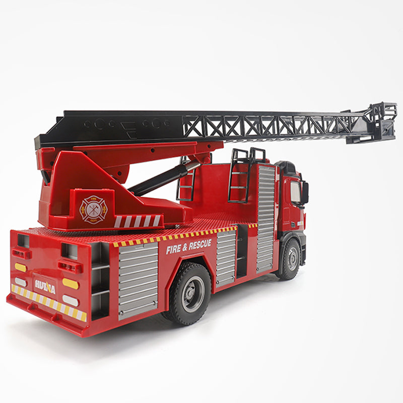 US Stock HUINA Toy 1/14 561 2.4G Sprayable Scaling Ladder Fire Truck Tractor RC Model Car