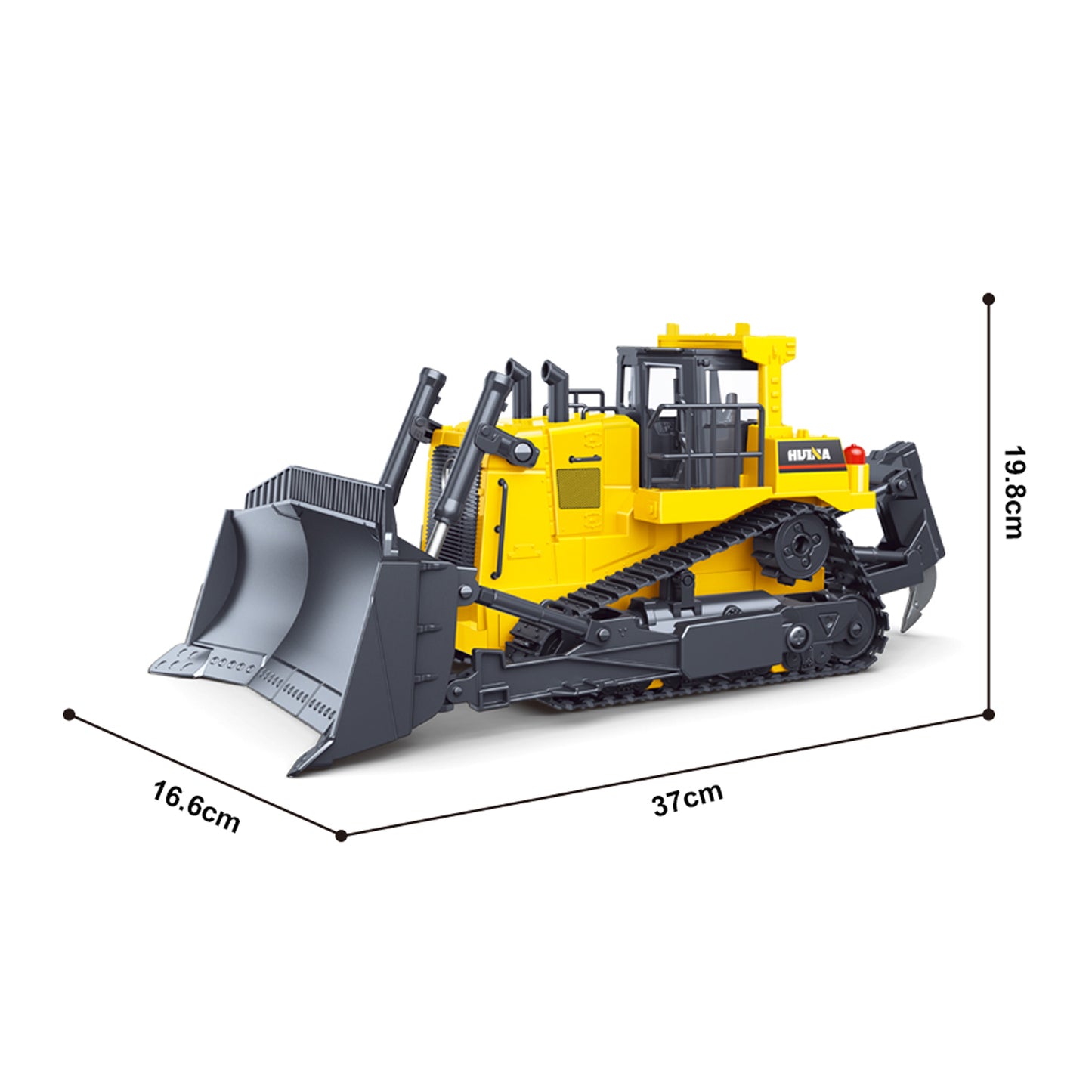 IN Stock HUINA 1/16 Electric Remote Control Bulldozer 1554 RC Dozer Finished Model Metal Ripper Light Effect Battery Ready to Run