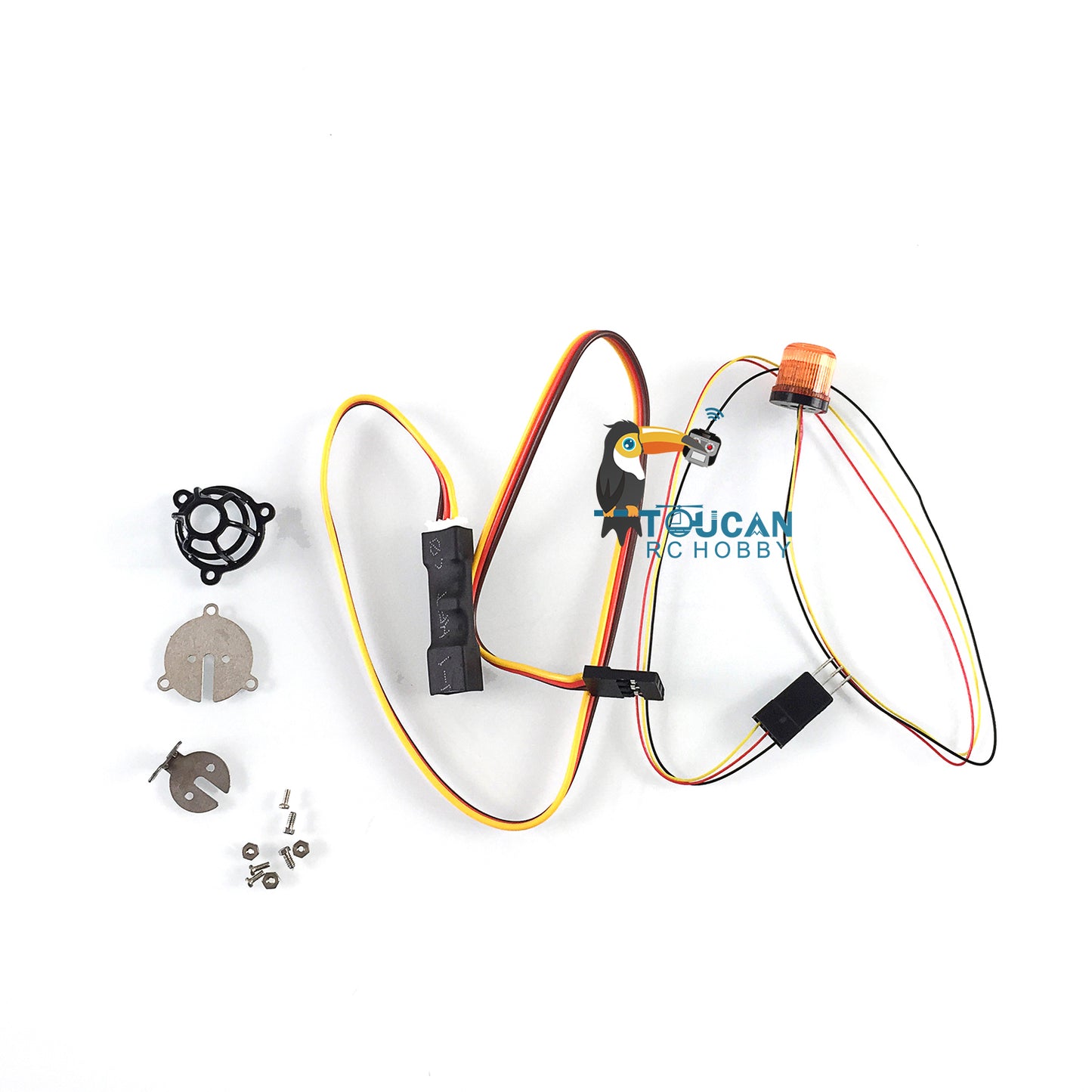 Connector Rotating Warning Light Controller Coarse Filter Upgraded Decorative GPS for 1/14 KABOLITE K970 RC Hydraulic Excavator