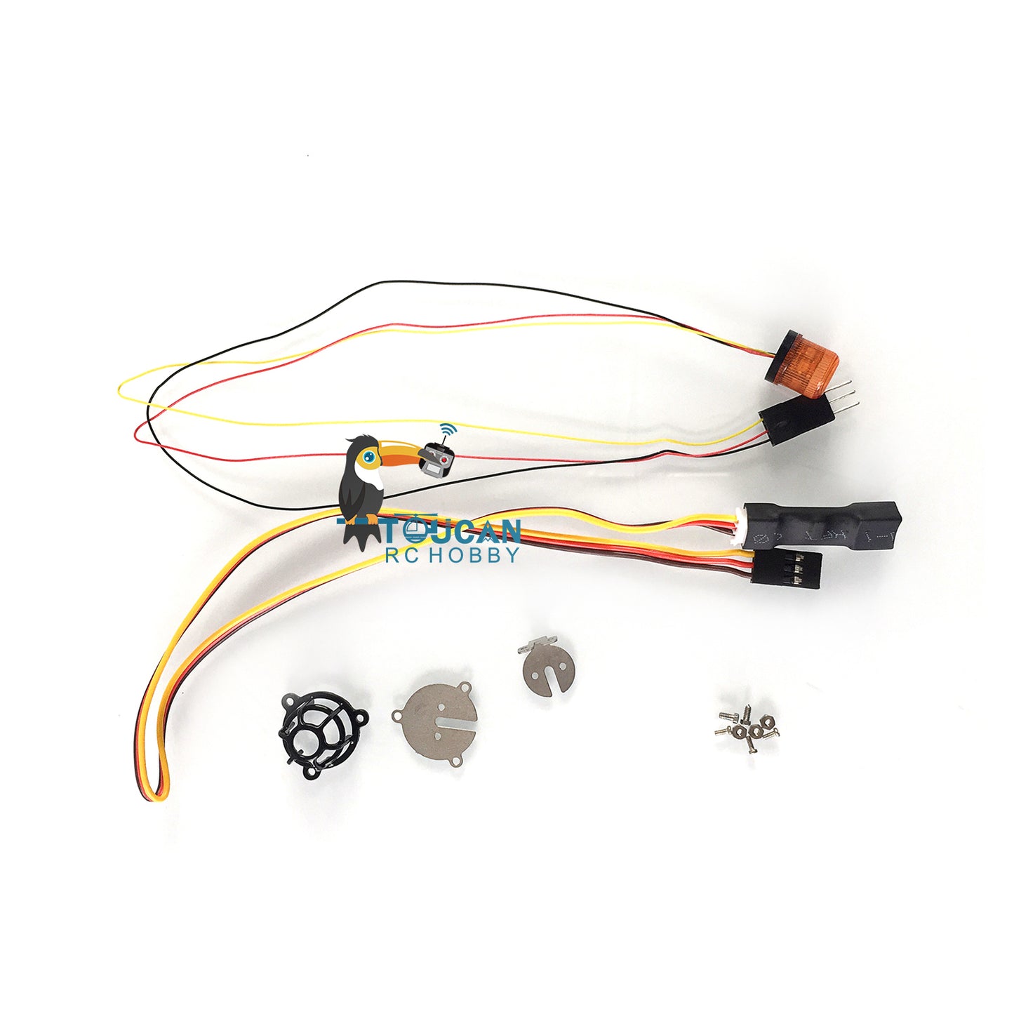 Connector Rotating Warning Light Controller Coarse Filter Upgraded Decorative GPS for 1/14 KABOLITE K970 RC Hydraulic Excavator