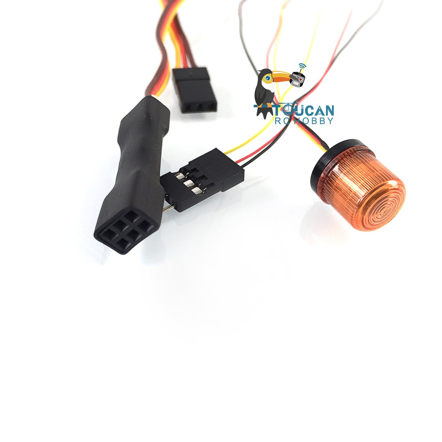 Connector Rotating Warning Light Controller Coarse Filter Upgraded Decorative GPS for 1/14 KABOLITE K970 RC Hydraulic Excavator