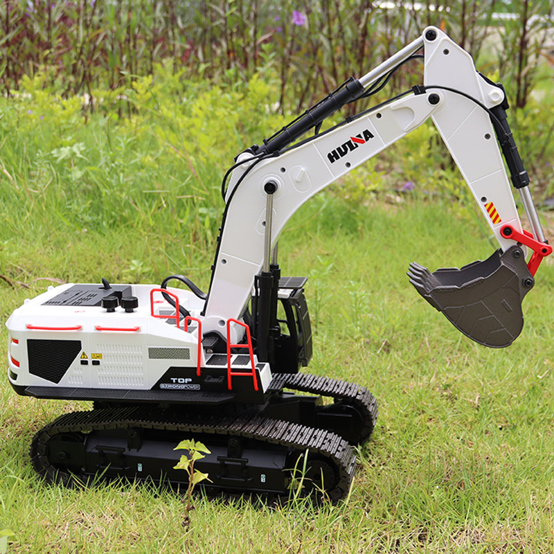 1/14 HUINA RC Metal Excavator Model Toys 1594 Radio Light Battery 22CH Sound Wooden Claw Ball Claw