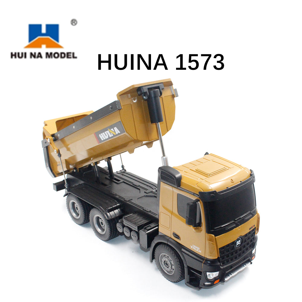 HUINA Toy 573 1/14 RC Dumper Truck Model Car 2.4G Radio Control Battery Light Engineering Vehicle