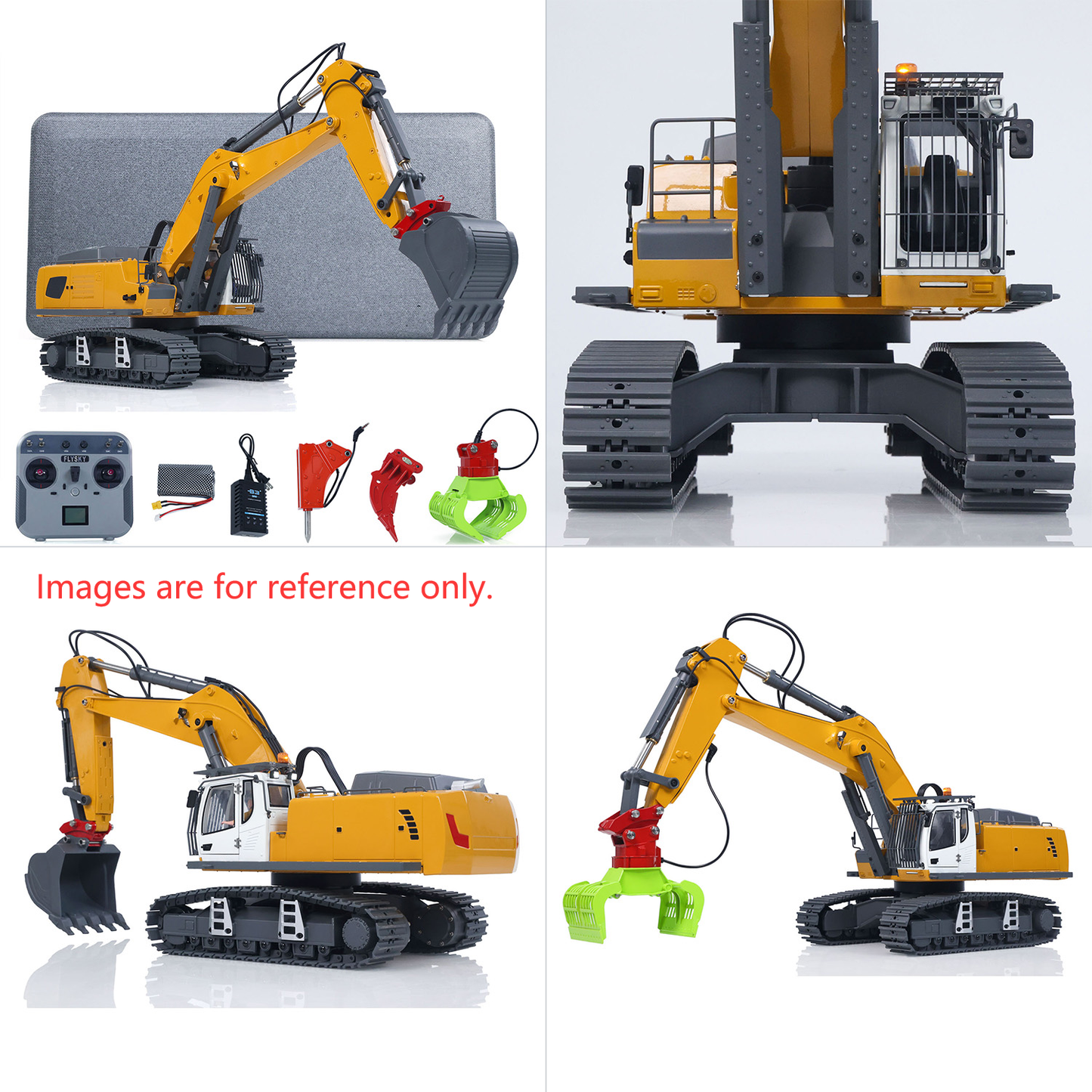 Second Hand US Stock 1/18 Kabolite 5901 100S Electric Lifting RC Excavator Flysky Remote Control Digger Engineering Vehicle Electric Ripper Hammer