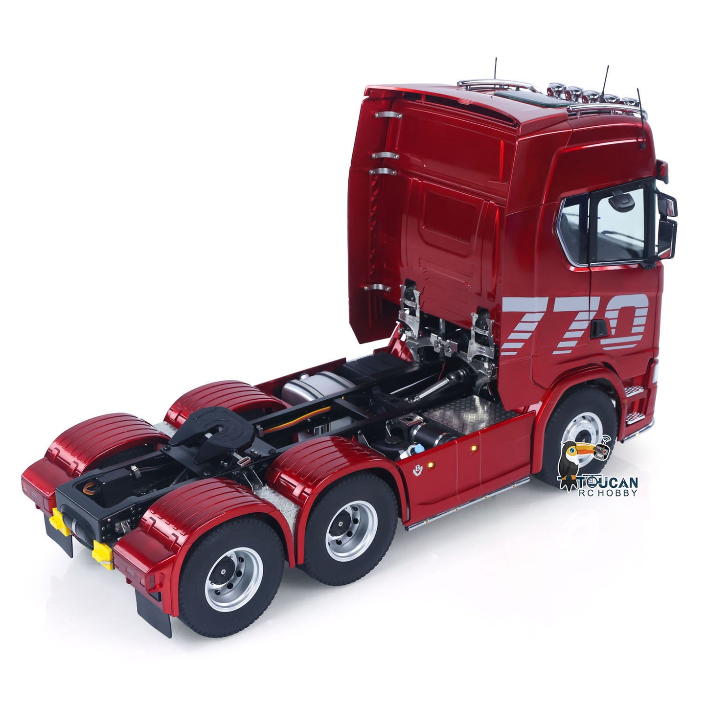 Fast Free Shipping for EU KABOLITE 1/14 770S 100 RC Tractor Truck 6x6 Remote Control Lorry Car 2Speed Gearbox Differential Lock Battery Radio RTR Model