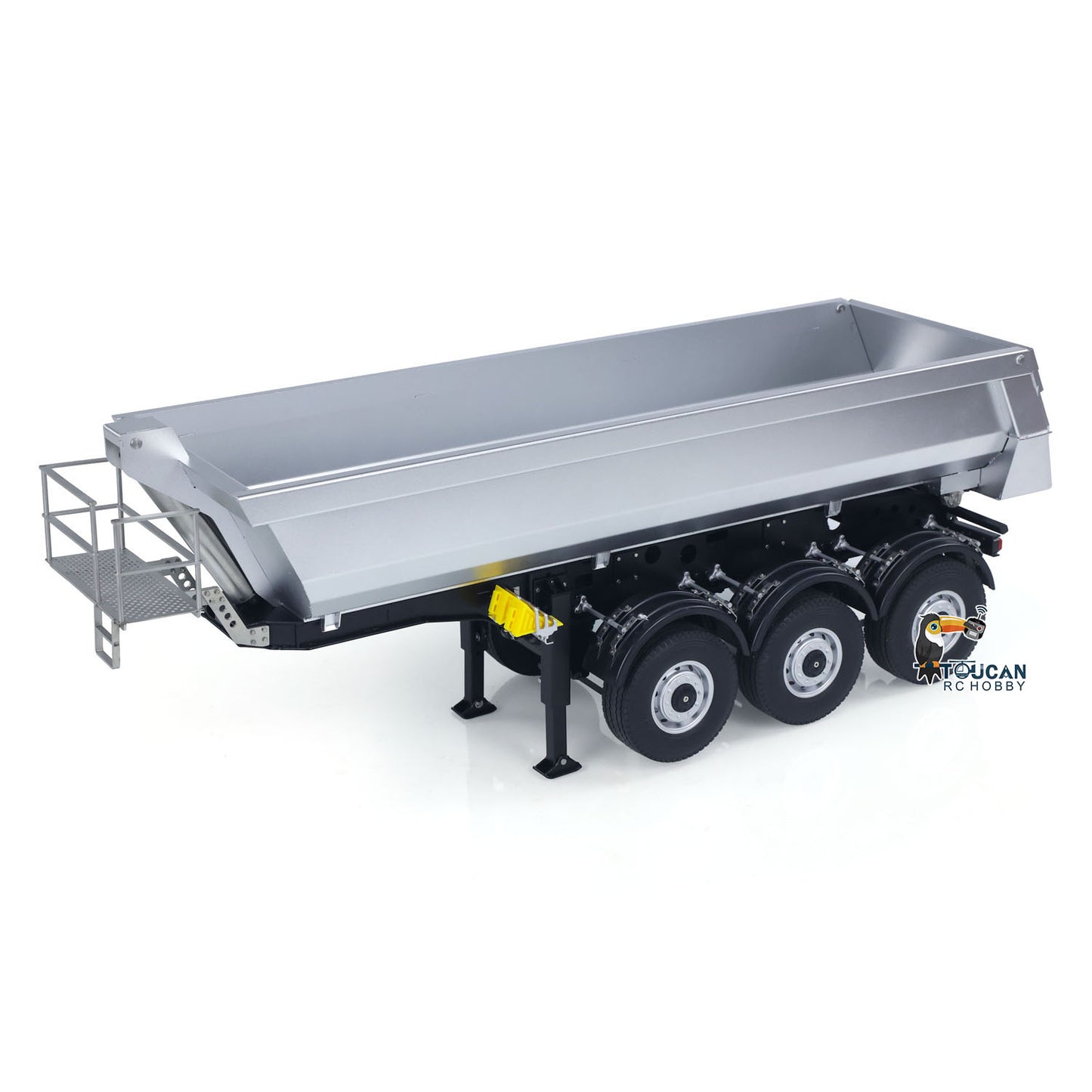 Kabolite K5801 Car 1/14 Scale 4X4 RC Tractor Truck 3Axles AWD W/ Electric Lifting Hopper Dump Trailer Tipper Battery