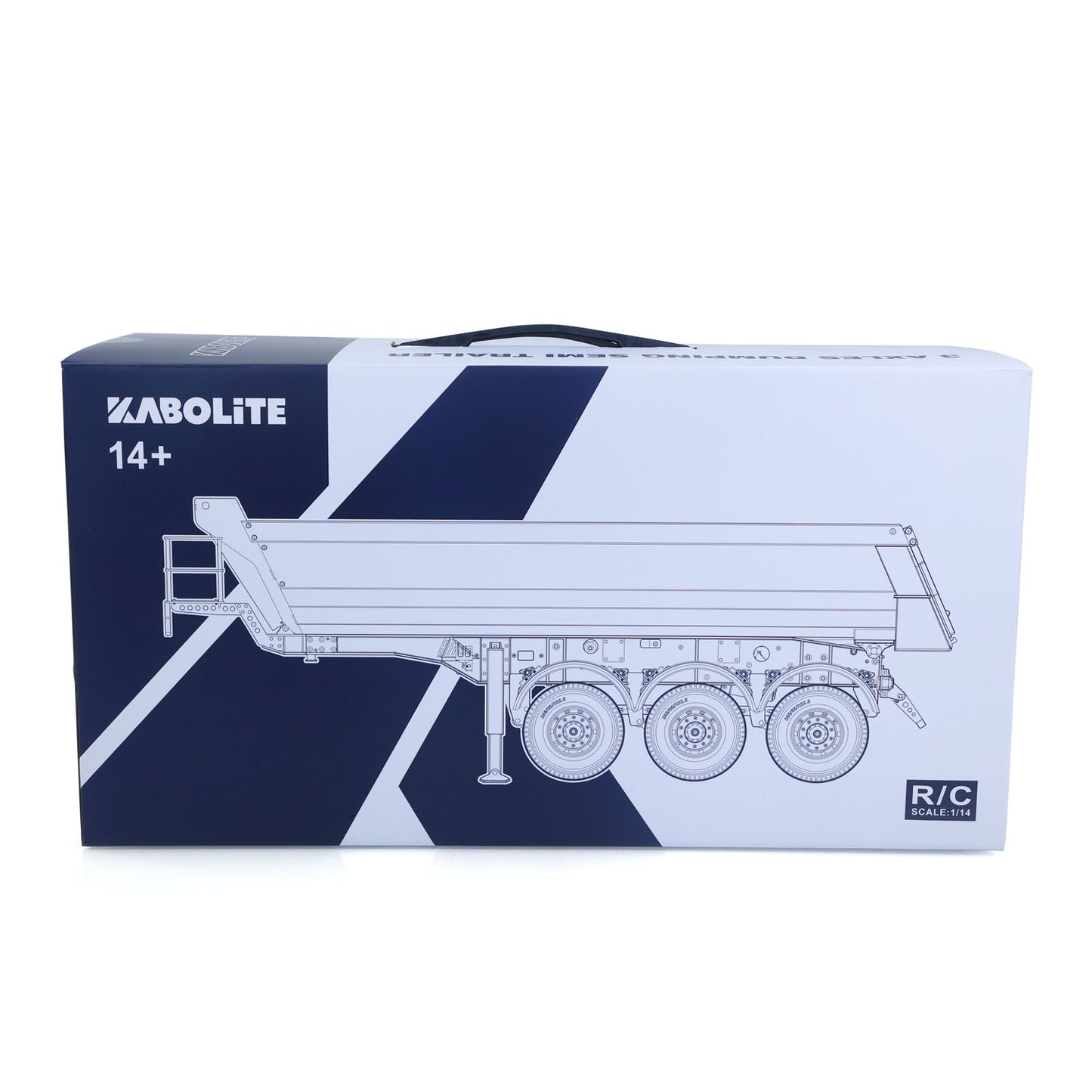 26.1Inches KABOLITE 1/14 Metal Radio Control Semi Trailer Dumper Electric Lifting for RC Tractor Truck SC 770S Light Support Leg