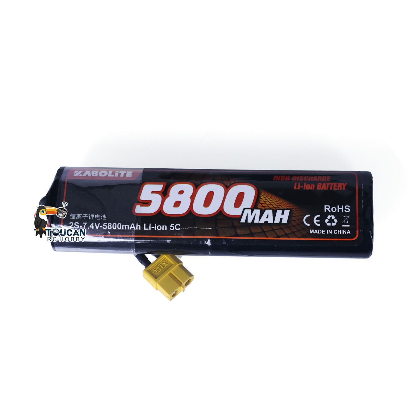Kabolite 5800mAh 7.4V Li-ion Battery for 1/14 Hydraulic RC Dump Truck Tractor Car 3364 3365 3362 Model Spare Parts