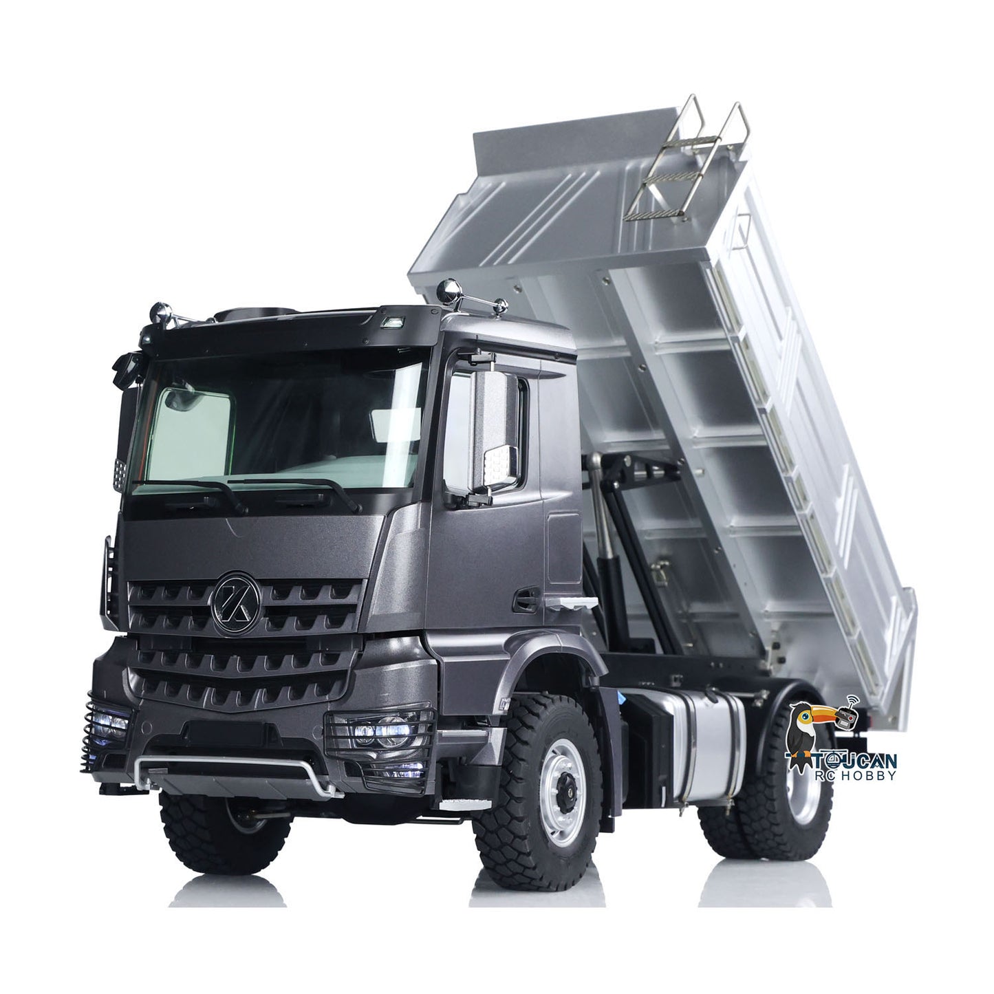 1/14 Scale Kabolite 5701 RTR RC Dump Truck 4x4 Remote Control Tipper Car Ready To Go With Sound Light Battery Transmitter Model