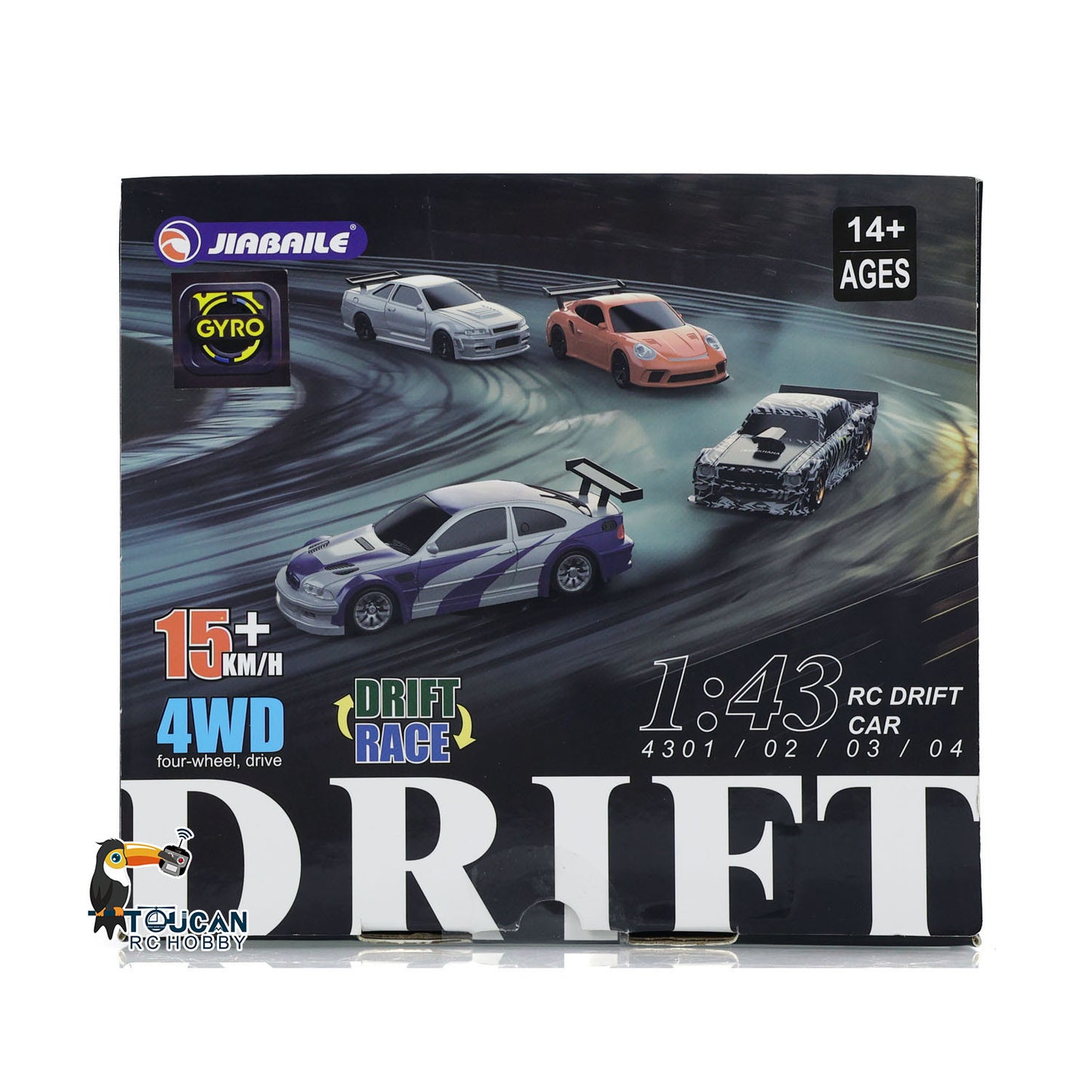 1/43 Scale RC Drift Race Car Gyro 4WD Ready to Go Mini Car Toy High Speed Model