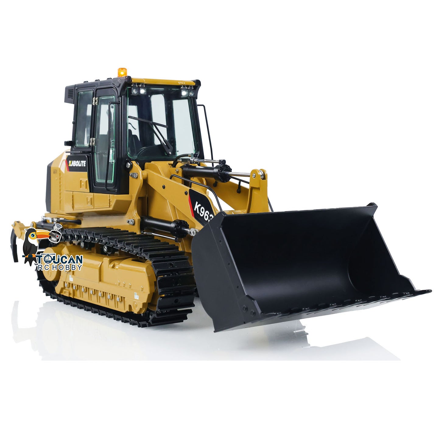 Kabolite 1:16 Hydraulic RC Loader K963 100 Metal Remote Control Construction Car With Lights Sounds Installed Tracks Ready To Go