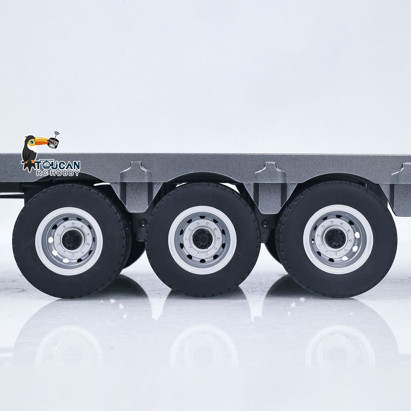 US Stock 73.5CM Plastic Semi Trailer Flatbed 1502 for 1/18 Remote Control Tractor Truck HUINA 1501 Electronic Support Legs Tail Board