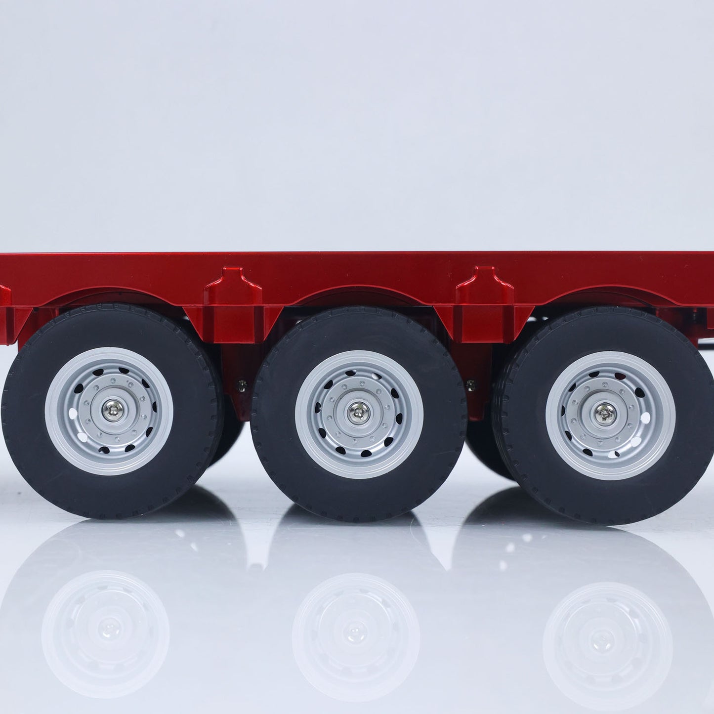 3 Axles Plastic Semi Trailer Flatbed 1502 for 1/18 Remote Control Tractor Truck HUINA 1501 RC Lorry Car Model Upgrade Parts