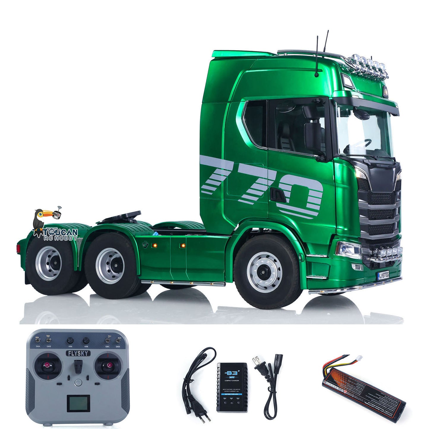 KABOLITE 6*6 Ready To Run 1/14 RC Tractor Truck Remote Control Car Hobby Model Painted Assembled 770S With Light Sound