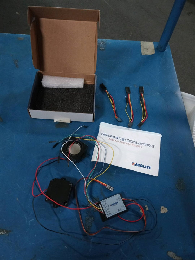 Second Hand Used US Stock Kabolite Sound System Speaker Parts for 1/14 K970 Hydraulic Metal RC Excavator 970 Remote Control Construction Model