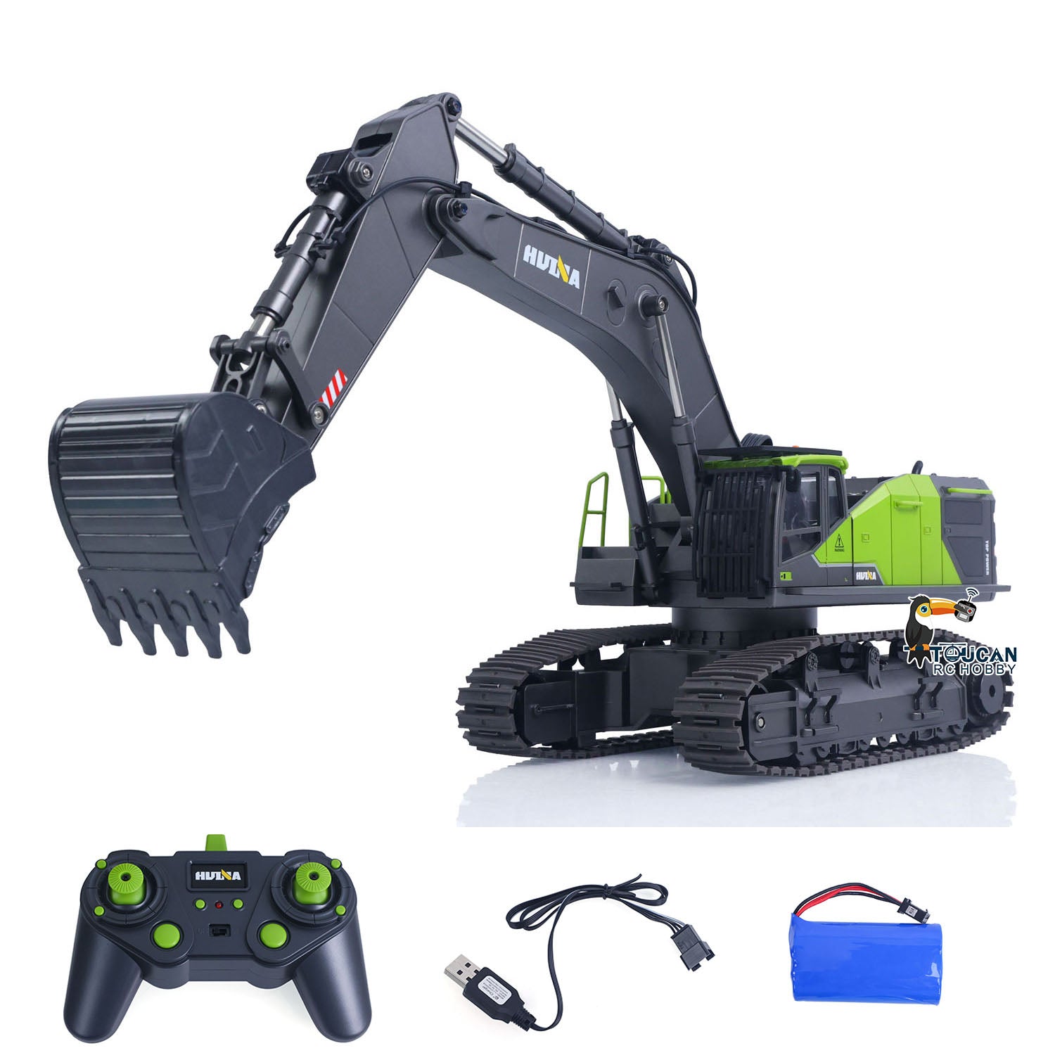 HUINA 1/14 593 Model RC Excavator Car Gift Battery 2.4G Remote
