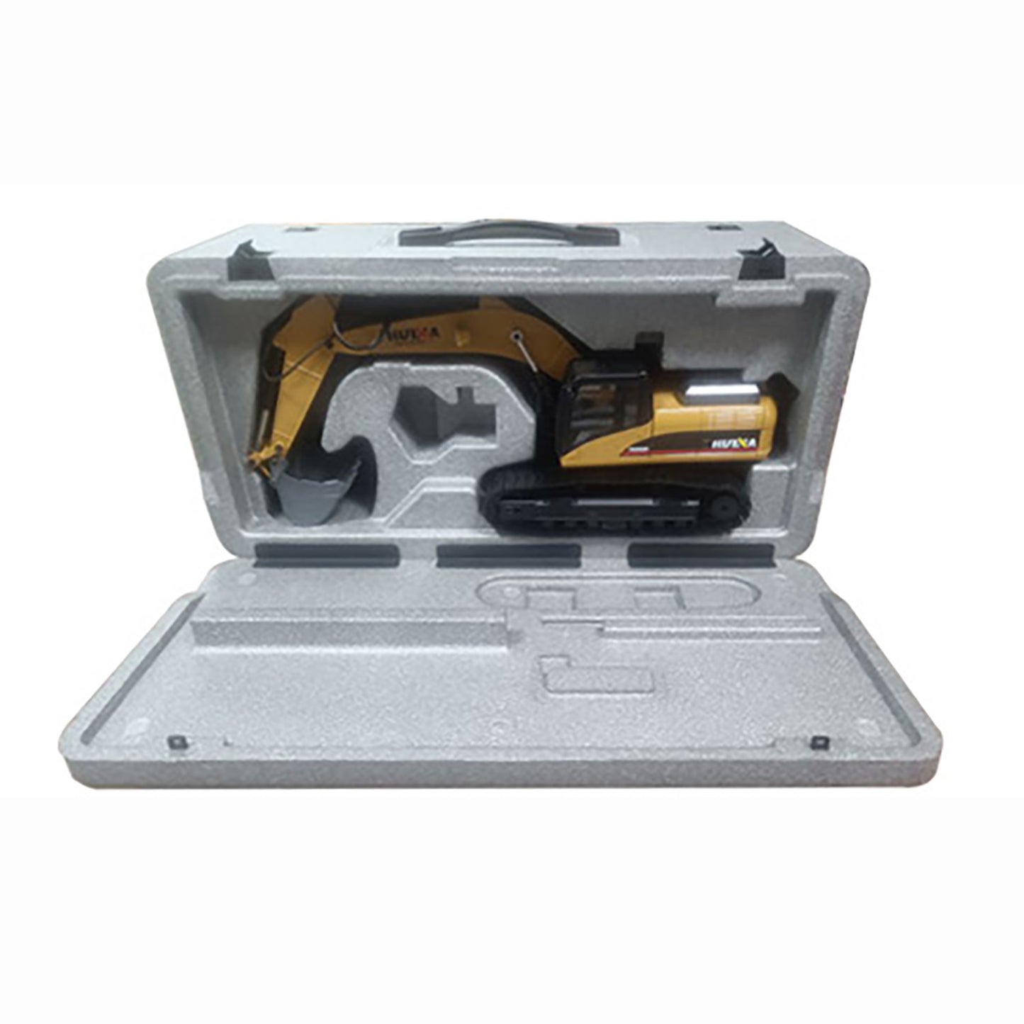 New Upgrade HUINA 1/14 Metal Excavator Model Engineering Vehicle 580 Electric Ball Grabber 360 Rotating Shear Claw Sound Lights