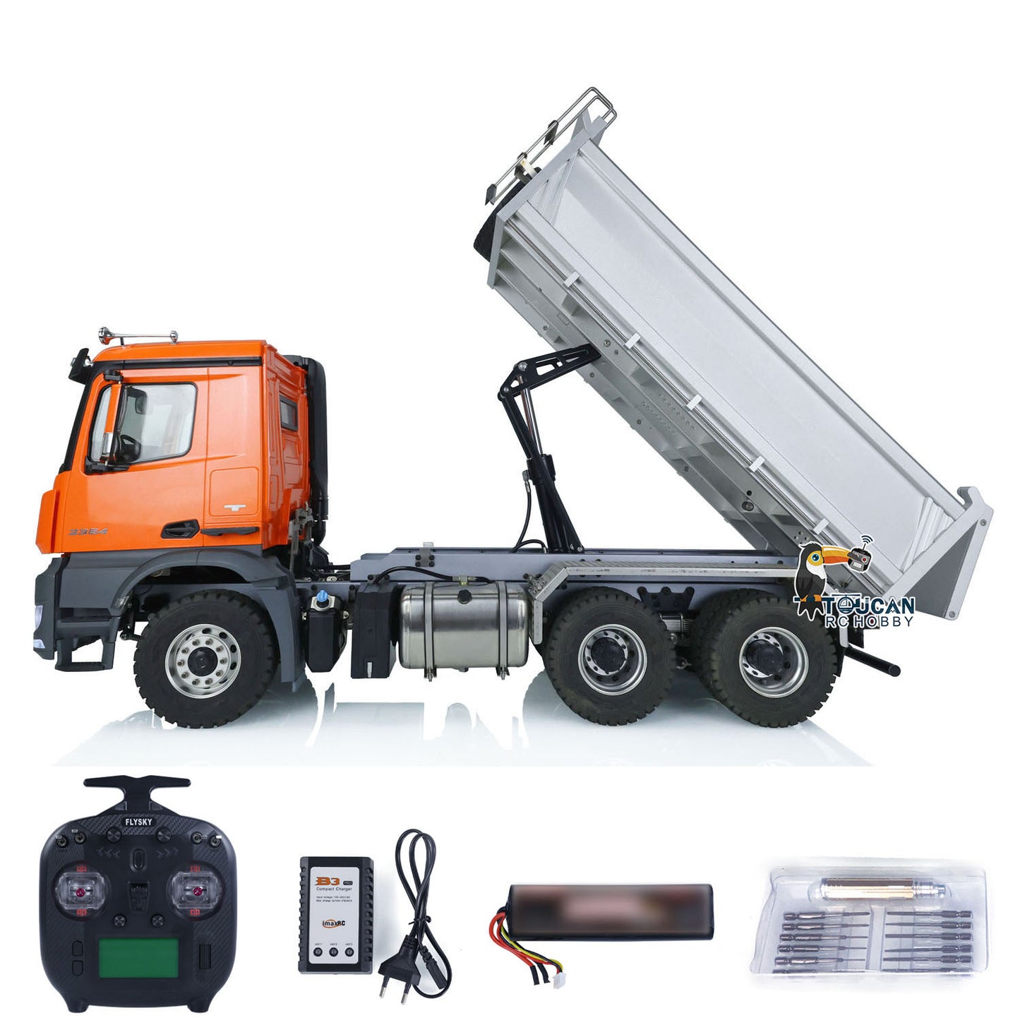 1/14 Kabolite 6x6 Hydraulic Equipment RC Dump Truck K3364 Radio Controlled Tipper Cars DIY Model Emulated Construction Vehicle