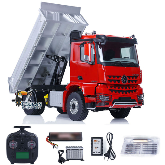 1/14 4WD Metal Hydraulic Car Kabolite RC Dumper Radio Controlled Tipper K3362 4x4 Sound Light System CNC Metal Bucket