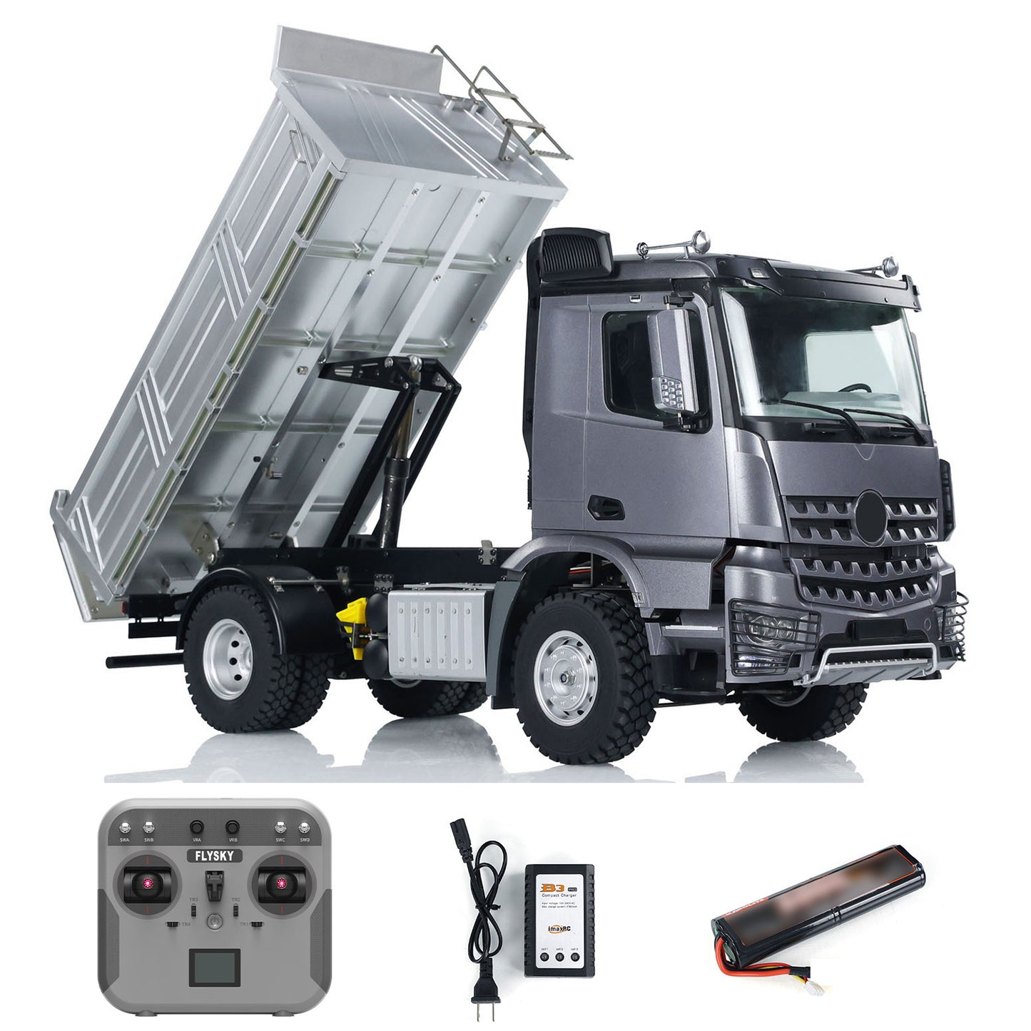 US STOCK Kabolite 4x4 1/14 2.4Ghz Remote Control Dumper Truck 5701 Ready To Go Tipper Car 2-speed Gearbox Lights Sound System