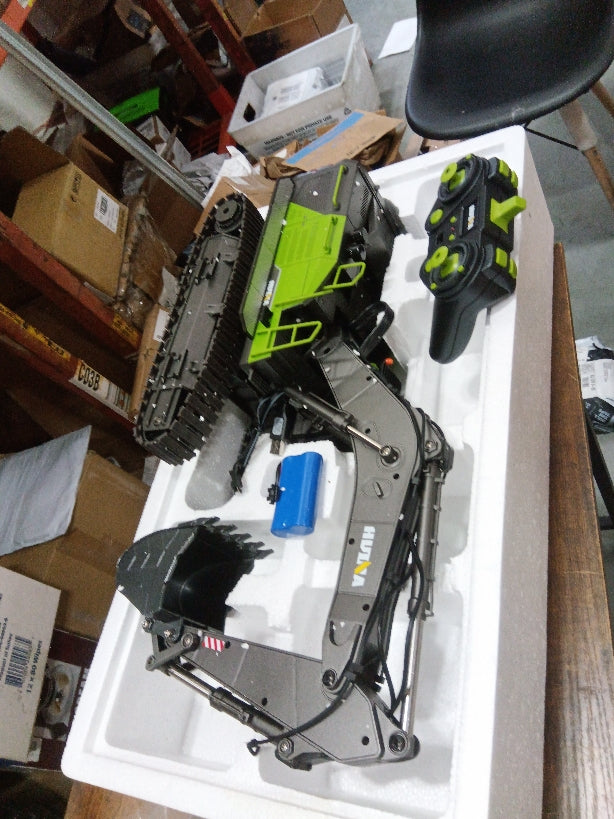 Fast Free Shipping Second Hand US Stock HUINA 593 1/14 RC Excavator Remote Control Digger with 2.4G 28CH Remote Controller for Construction Vehicle Enthusiast