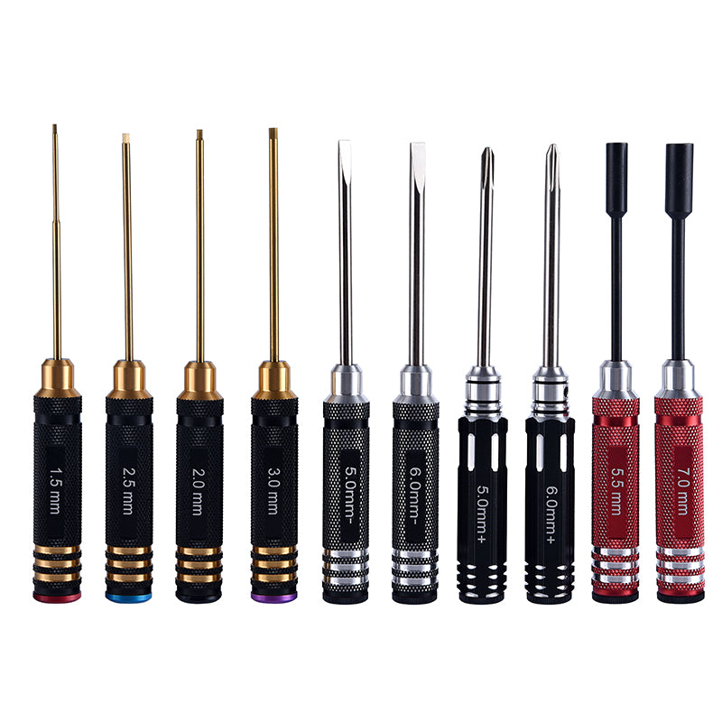 12pcs Kits Screwdriver Shock Absorber Pliers Scissors Set for RC Car Radio Control Construction Vehicle Hobby Model DIY Accessory