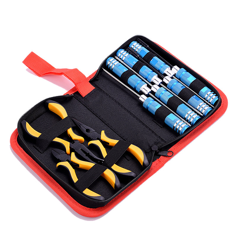 10pcs Metal Screwdriver Pliers RCTools Kits Repair Box Set for RC Airplanes Car Radio Control Truck DIY Model Parts