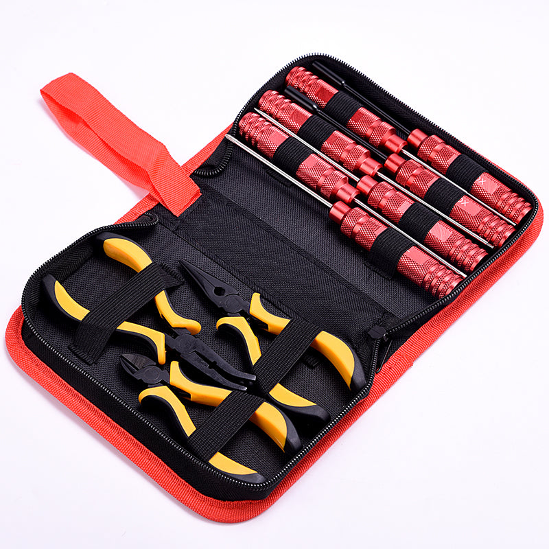 10pcs Metal Screwdriver Pliers RCTools Kits Repair Box Set for RC Airplanes Car Radio Control Truck DIY Model Parts