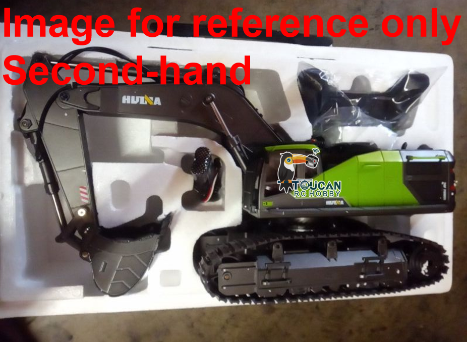 Fast Free Shipping Second Hand US Stock HUINA 1/14 593 Toys Model RC Excavator Car Gift Battery 2.4G Remote Control Digger