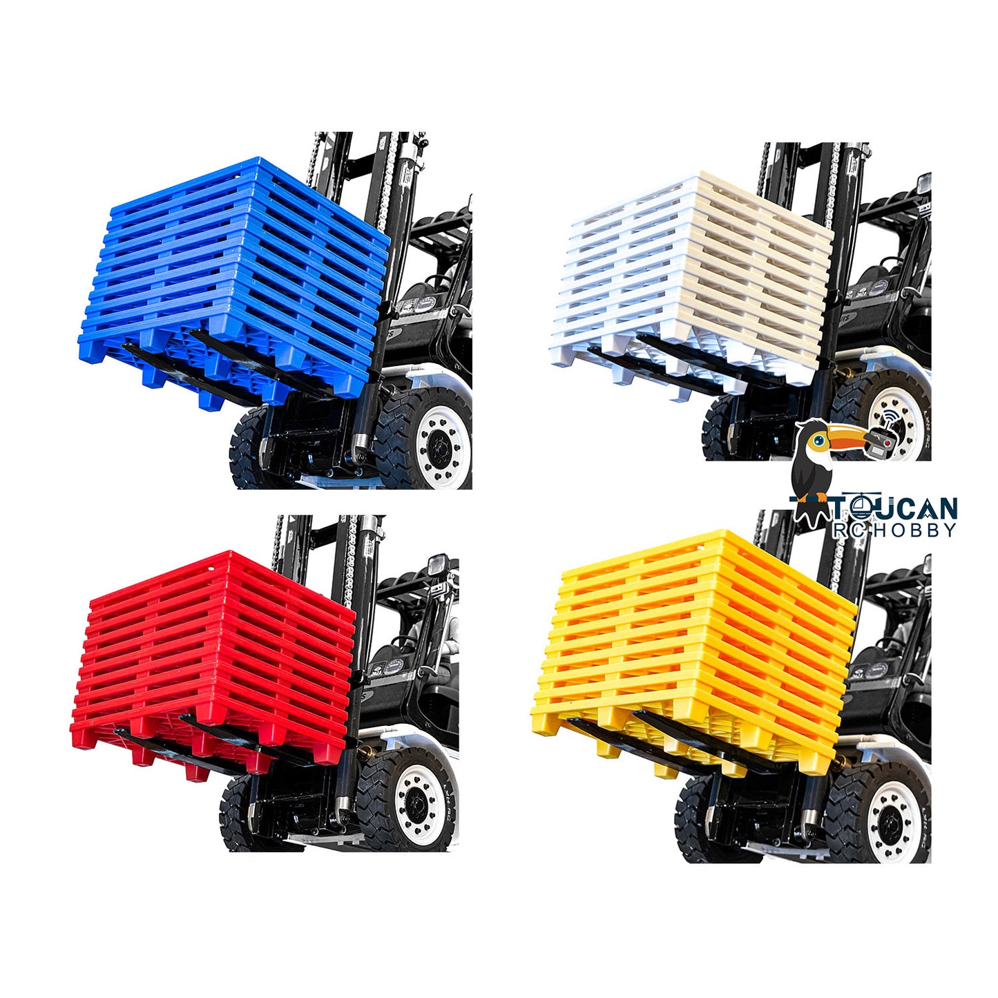 Kabolite 10pcs Pallets RC Car Accessories For TAMIYA Remote Control Trucks Forklift LESU 1/14 1/16 Truck RC Trucks For KABOLITE