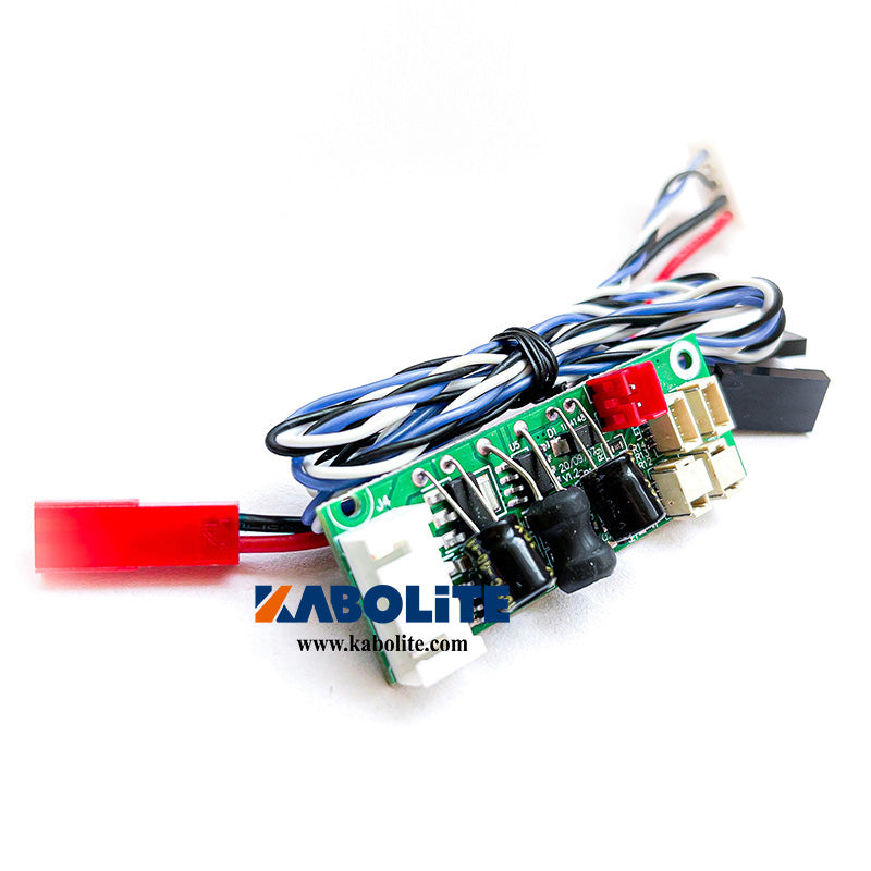 Filter Smoke Gearbox Unit GPS Valve ECS Guard Plate Board Warning Light Controller Motor Sound System for 1/14 K970 RC Digger