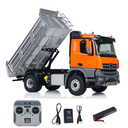 EU Stock Kabolite 1/14 5701 4x4 RC Dumper Truck Model 2 Speed Gearbox 3 in 1 Mainboard Radio System Servo Motor Light Sound