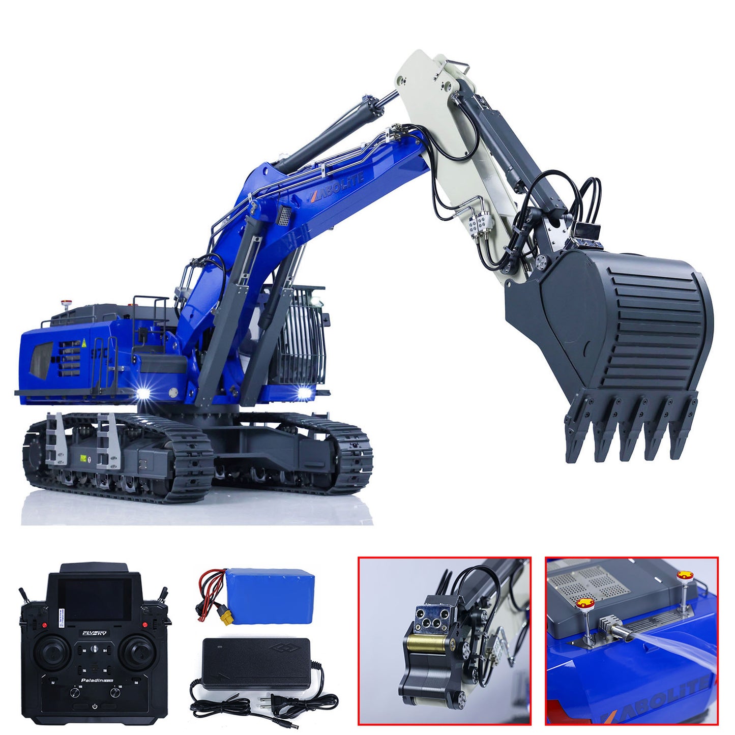 Flash Sale Kabolite K970-100S Pro Metal 1/14 Hydraulic RC Excavator RTR Digger Paladin PL18EV Lite Radio Battery Heavy Construction Vehicles Smoker Light Sound