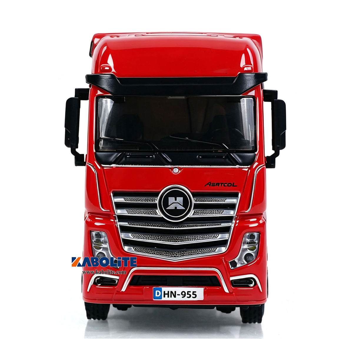 IN Stock HUINA 9900 1/64 6X4 Remote Control Tractor Truck with 3Axle Plastic Semi Flatbed Trailer Lights Sound Effect Manual Support Legs