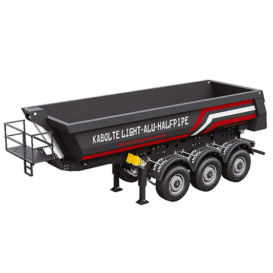 Kabolite 1/14 Metal Remote Control 3Axles Electric Lifting Semi Trailer Dumper for RC Tractor Truck SC 770S 100 Battery Charger