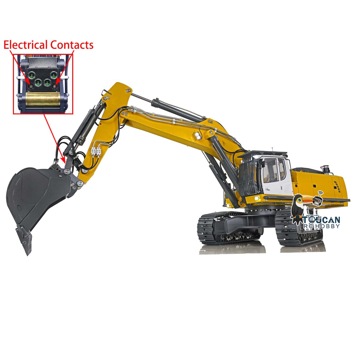 Kabolite 1/14 Remote Control Hydraulic Excavator K970 100S Pro RC Digger Hobby Model ESC Servo Motor DIY Upgraded RTR Version
