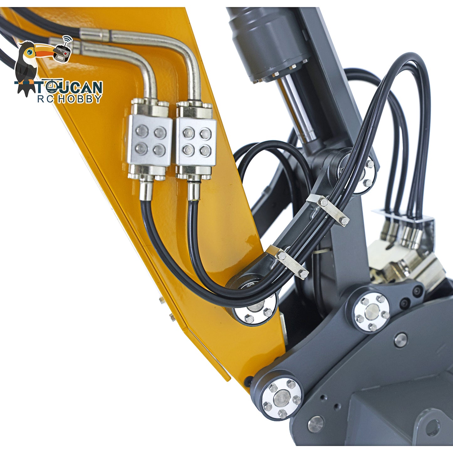 Kabolite 1/14 Remote Control Hydraulic Excavator K970 100S Pro RC Digger Hobby Model ESC Servo Motor DIY Upgraded RTR Version