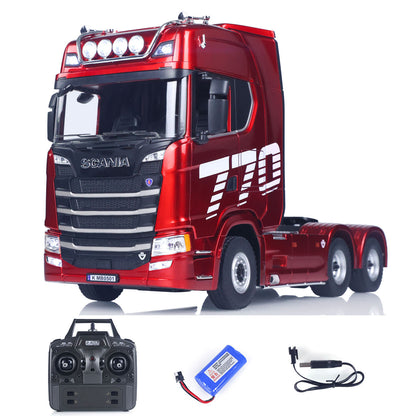 US Stock 770S Plastic 1/18 RC Tractor Truck RTR 7.4V Battery Radio 19CH Light Sound Effects Remote Control Lorry Car Model