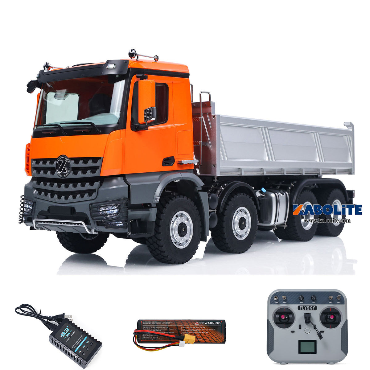 Kabolite 1/14 K5703 RC Electric Lifting Dumper Truck 8X8 Tipper Model 2 Speed Gearbox