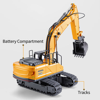 Pre-order HUINA 1/24 Electric RC Excavator XC1523 Remote Control Digger RTR 360 Degree Rotation Finished Model Metal Bucket Light Sound
