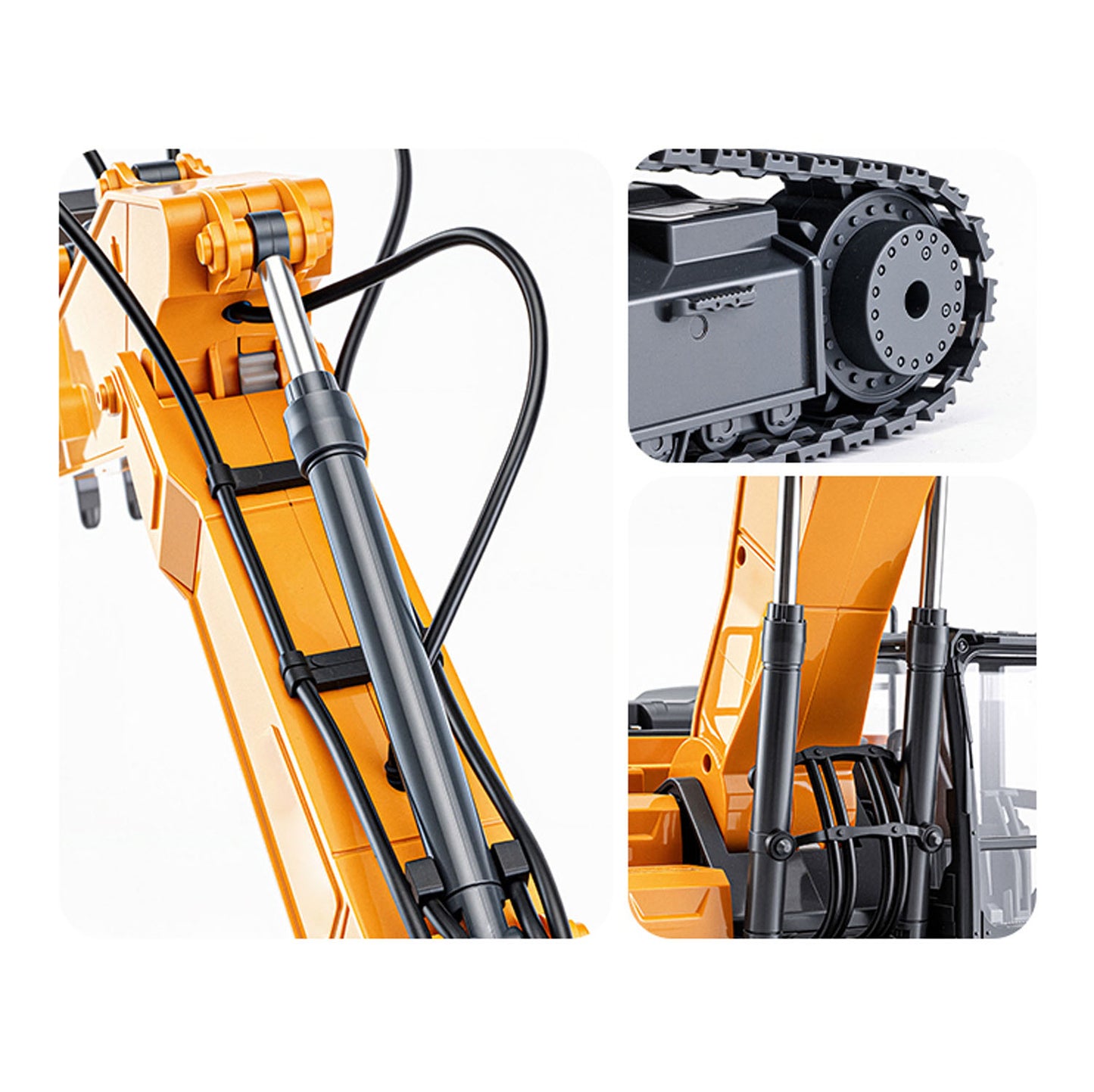 Pre-order HUINA 1/24 Electric RC Excavator XC1523 Remote Control Digger RTR 360 Degree Rotation Finished Model Metal Bucket Light Sound