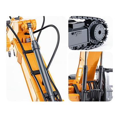 Pre-order HUINA 1/24 Electric RC Excavator XC1523 Remote Control Digger RTR 360 Degree Rotation Finished Model Metal Bucket Light Sound