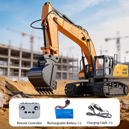 Pre-order HUINA 1/24 Electric RC Excavator XC1523 Remote Control Digger RTR 360 Degree Rotation Finished Model Metal Bucket Light Sound
