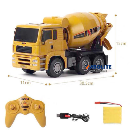 IN Stock HUINA 1333 1/18 Plastic RC Concrete Mixer Truck with 6CH 2.4G Radio Controller Lights Gift for Boys